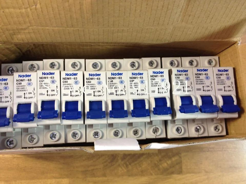 [ZOB] The letter NDM1-63 Nader genuine new C50 mini circuit breaker 1P50A air switch  --12pcs/lot