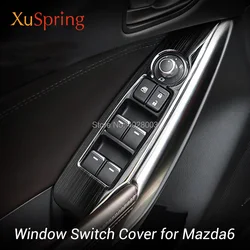 Car Window Switch Adjustment Knob Panel Cover Trim Stickers Strips Garnish Styling For Mazda6 Mazda 6 Atenza 2014-2018 LHD