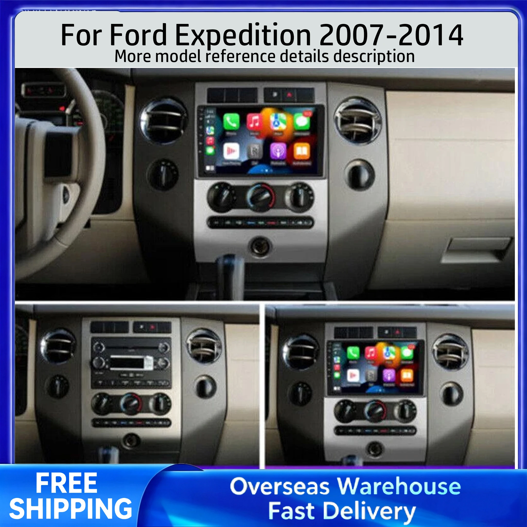 Car Intelligent Systems Android 15 For Ford Expedition 2007-2014 7-inch Car Navigation System for CarPlay Android Auto 2+32G / 4+64G / 2+64G Smart Car Systems Multimedia