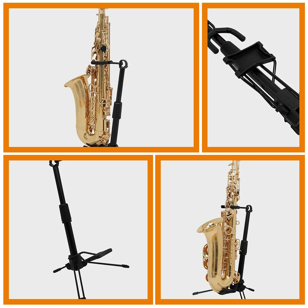

Musical Instrument Stand Flute Holder Oboe Stands Portable Trumpet Clarinet Black