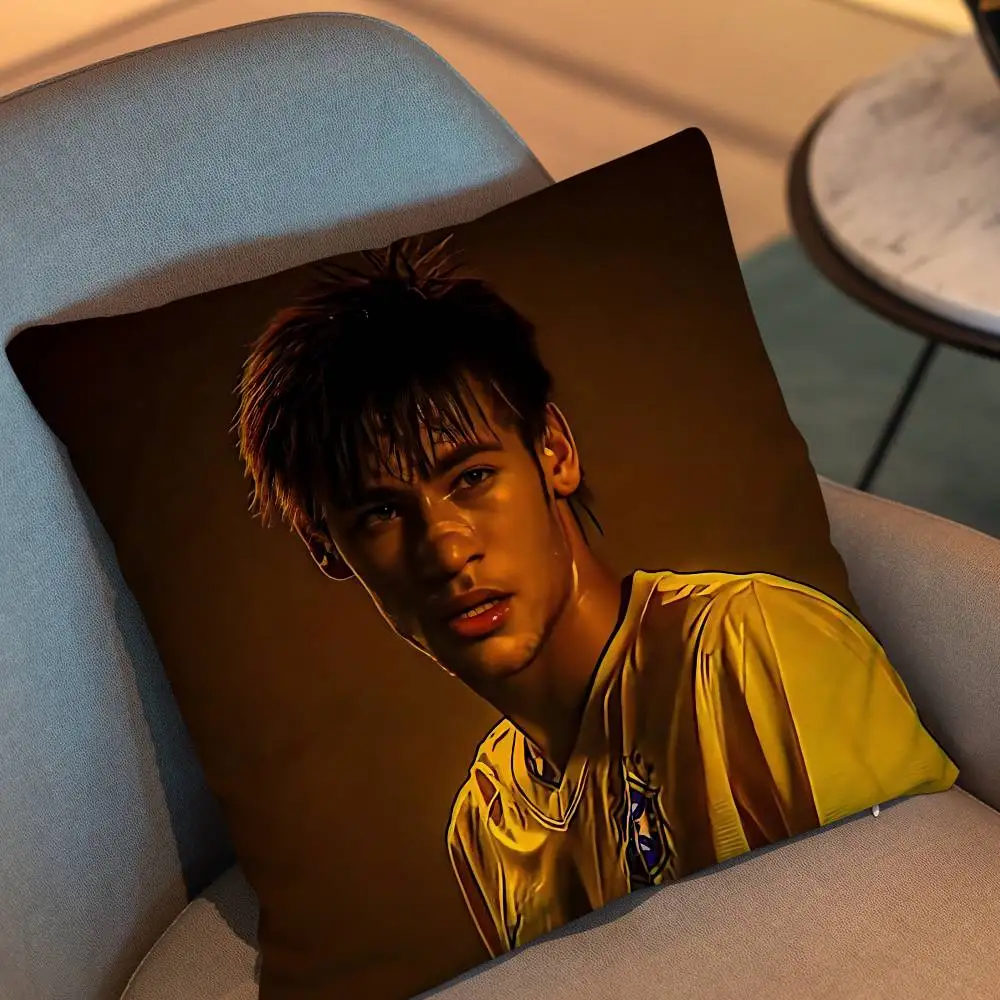 Brazil national team Neymar Jr Pillow Case cover Nap Time  Sofa Living home Room Bedroom Backrest Cushion Square cojines