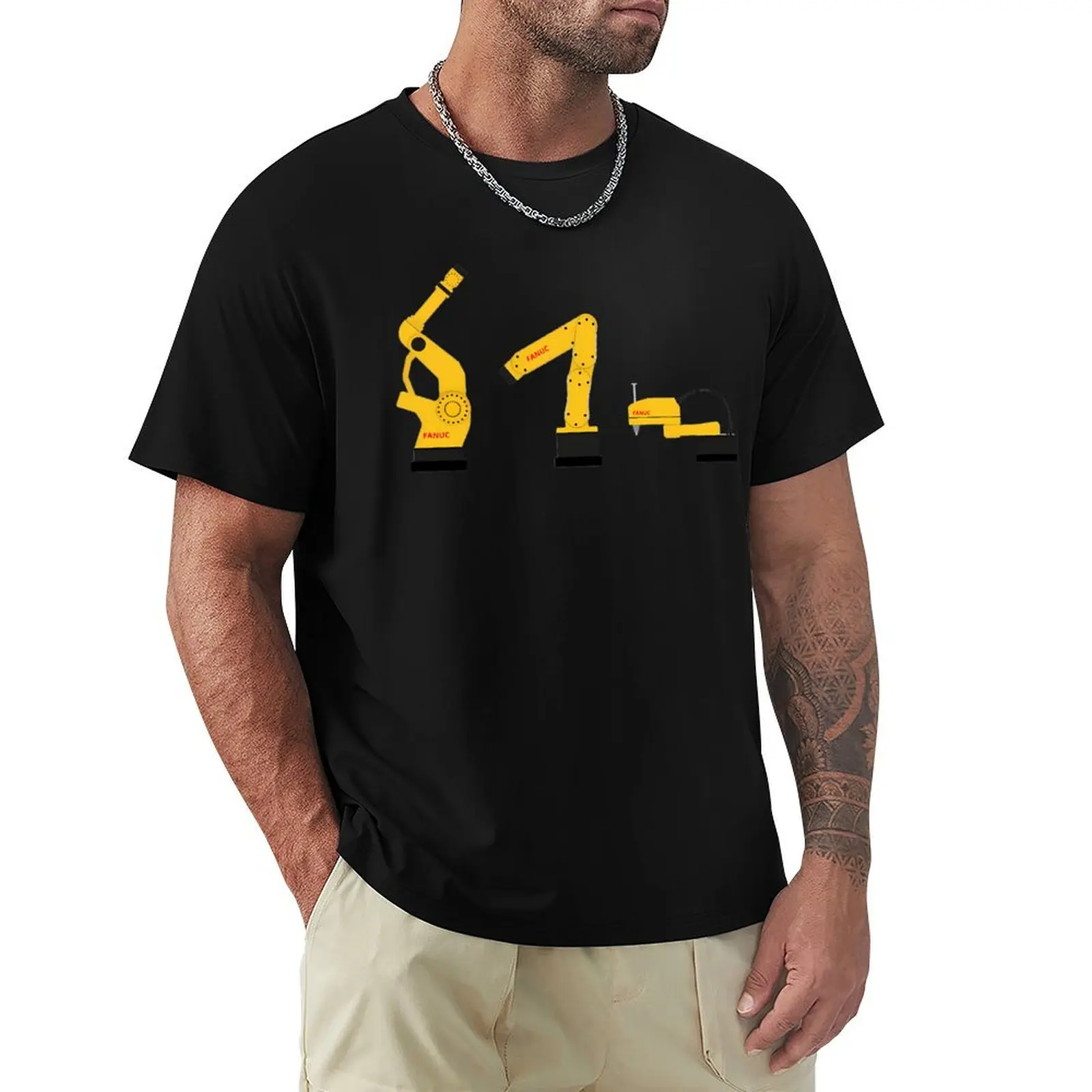 Fanuc Triplets T-Shirt Big Size Loose Fit Tee Shirt