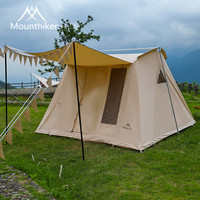 Mounthiker Outdoor Camping Family TC Cotton Tent for 4-8 Person Luxury Big Space Spring Waterproof Thickened Bedroom Picnic Tent