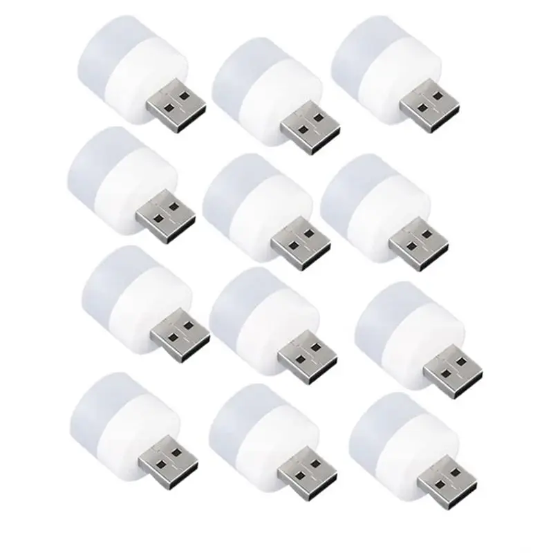

B03C-12PCS Мини USB-лампа 5В, суперяркая, для защиты глаз, для чтения книг, для компьютера, мобильных устройств, с зарядкой от USB, маленькая светодиодная лампа, Dura