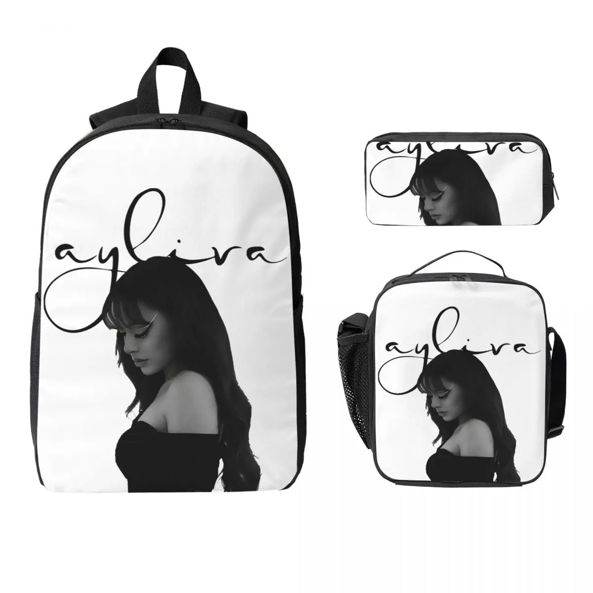 

Star Ayliva Rapper Backpack Student Boys Girls BookBag School Bag Computer Shoulder Bags 3ps Insulated Lunch Bag Pencil Case