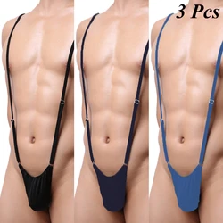 3 sztuk CLEVER-MENMODE mężczyźni Sexy body G String regulowana bielizna głębokie V Shaped majtki erotyczne bielizna T powrót U wypukłe stringi