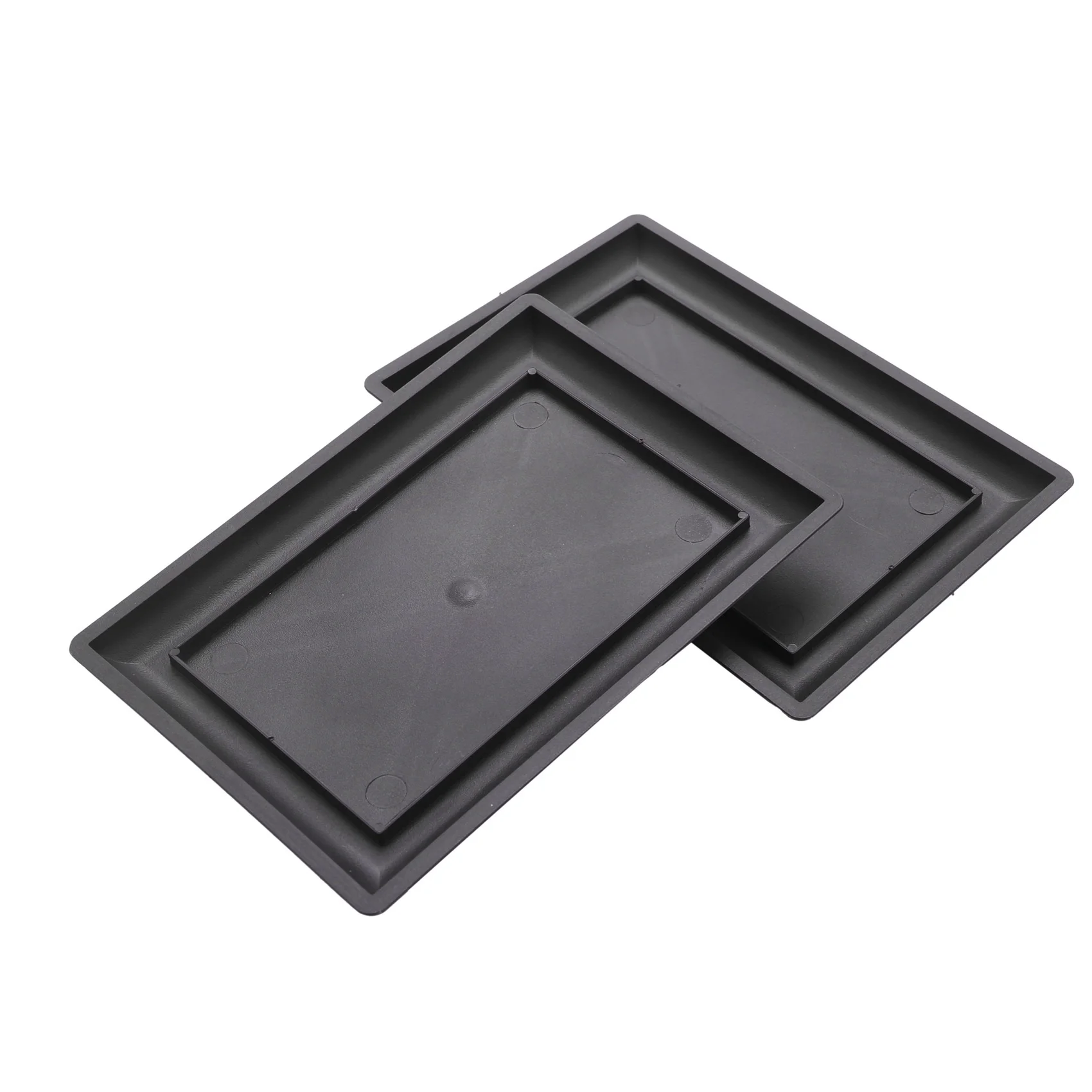ABAH-12-Piece Bonsai Pots-Classic Deep Wet Tray With Built-In Mesh-For Plants, Flowers, Herbs, Plastic Square Pots