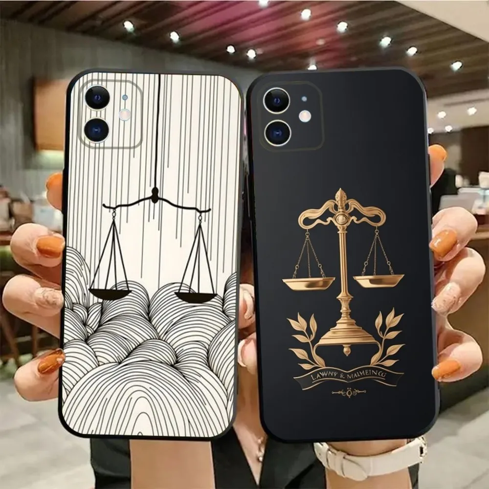 Law Judge Justice Lawyer Phone Case For iPhone15,14,13,12,11,Pro,Max,Plus,Mini,X,XS,XR,8,7,6,S,Plus,SE Soft Black Case