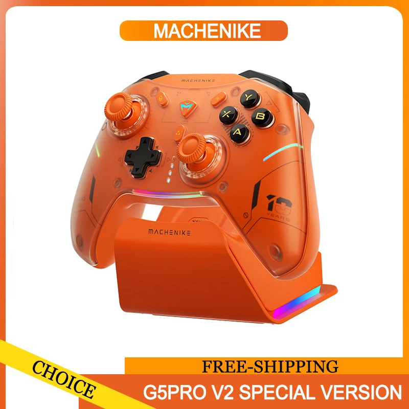 New Machenike G5pro V2 Special Version Game Handle 10th Anniversary Edition Three Mode Optical Hot Plug Tmr Switch Steam Mobile