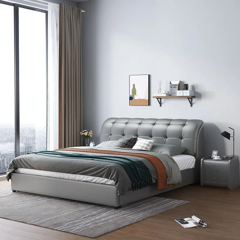 Cheap but High-grade Quality Double Bed Modern Bed Super Cheap and Stylish Up-holstered  Beds