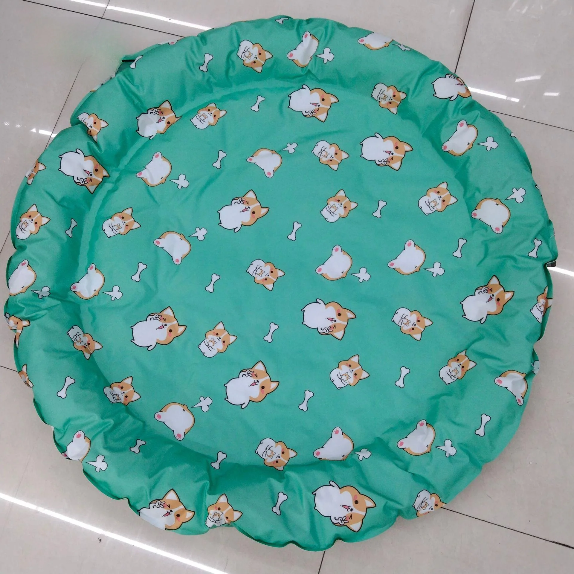 ペット冷却マット-夏用犬用冷却パッド-かわいい漫画プリント-快適クールマット-ペットアイスマット-犬用旅行車用マット