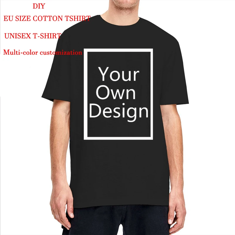 

DIY Customize T-Shirt Your Logo/image T-Shirt Summer Fashion Cotton Short Sleeve Tops For Men Women 18 Colors Unisex EU Size Tee