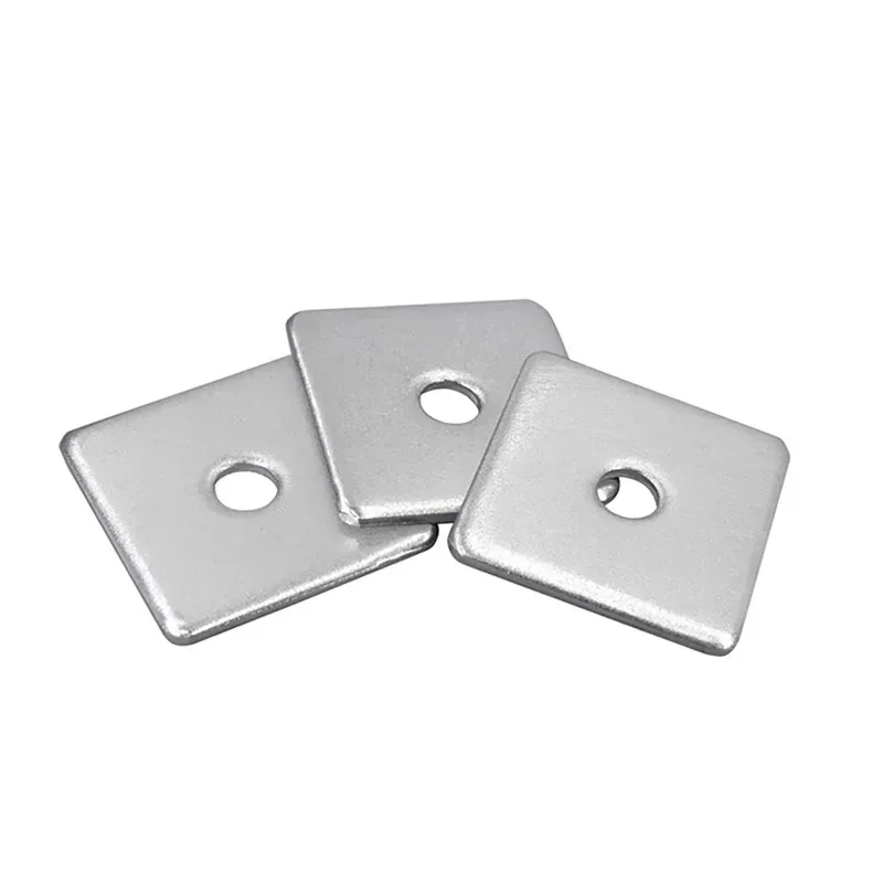 Vergrößerte quadratische Unterlegscheibe für erhöhte Kontaktflächen und gleichmäßige Druckverteilung. Edelstahl 304, M3, M4, M5, M6, M8, M10, M12, M14, M16