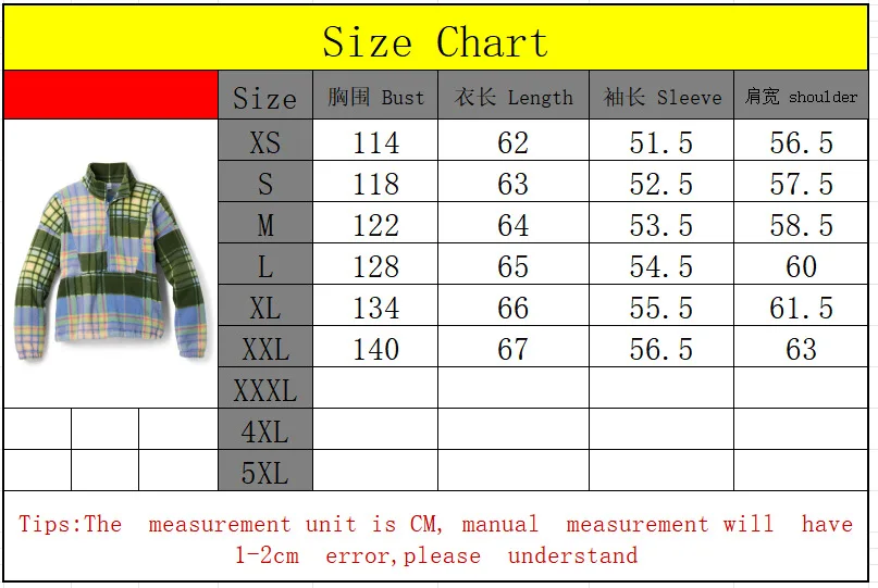 Color Block Plaid Half Zip Sweatshirt Men Women Retro Stand Collar Kangaroo Pocket Rib Cuff Long Sleeve Outdoor Loose Pullover