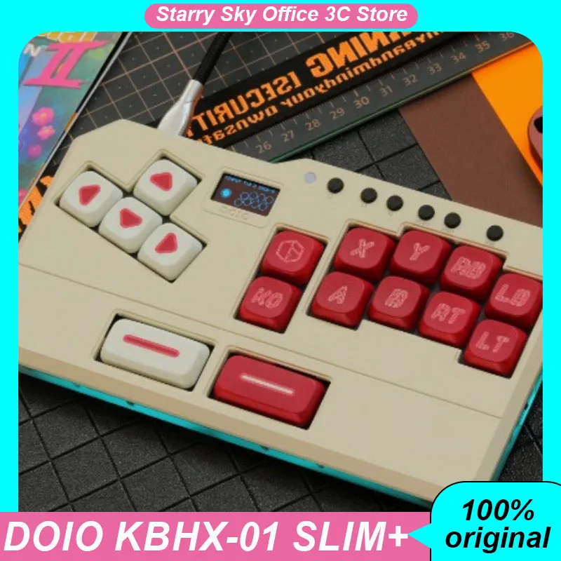 

DOIO KBHX-01 SLIM+ Mini Keyboard Aluminum Alloy Low Axis Hitbox MIXBOX Gaming Keyboard Joystick Arcade Fighting PC Accessories