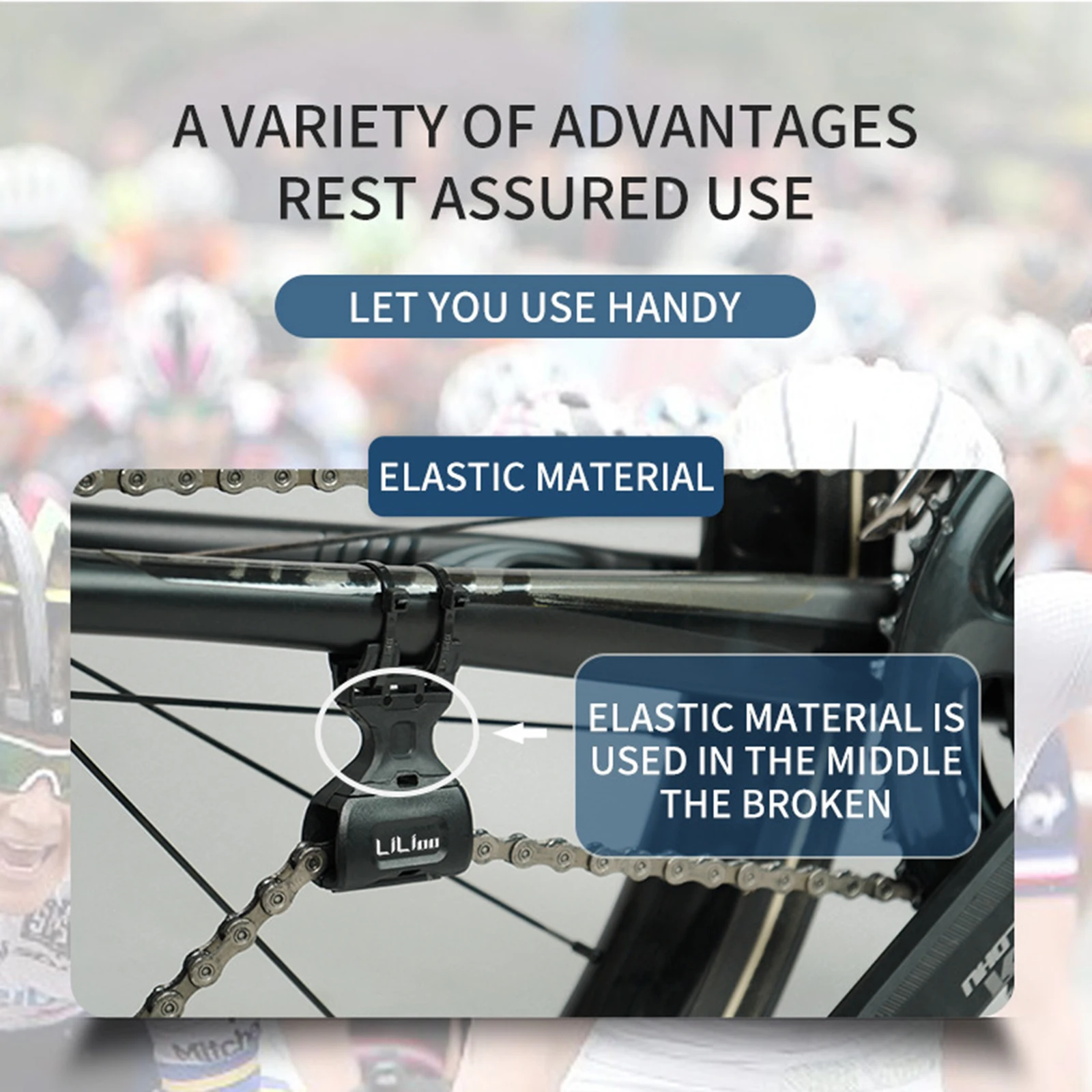 دراجة هوائية جبلية على شكل حرف C، دليل شداد سلسلة، مضاد للسقوط، أسود لمستلزمات تثبيت ركوب الدراجات في الهواء الطلق