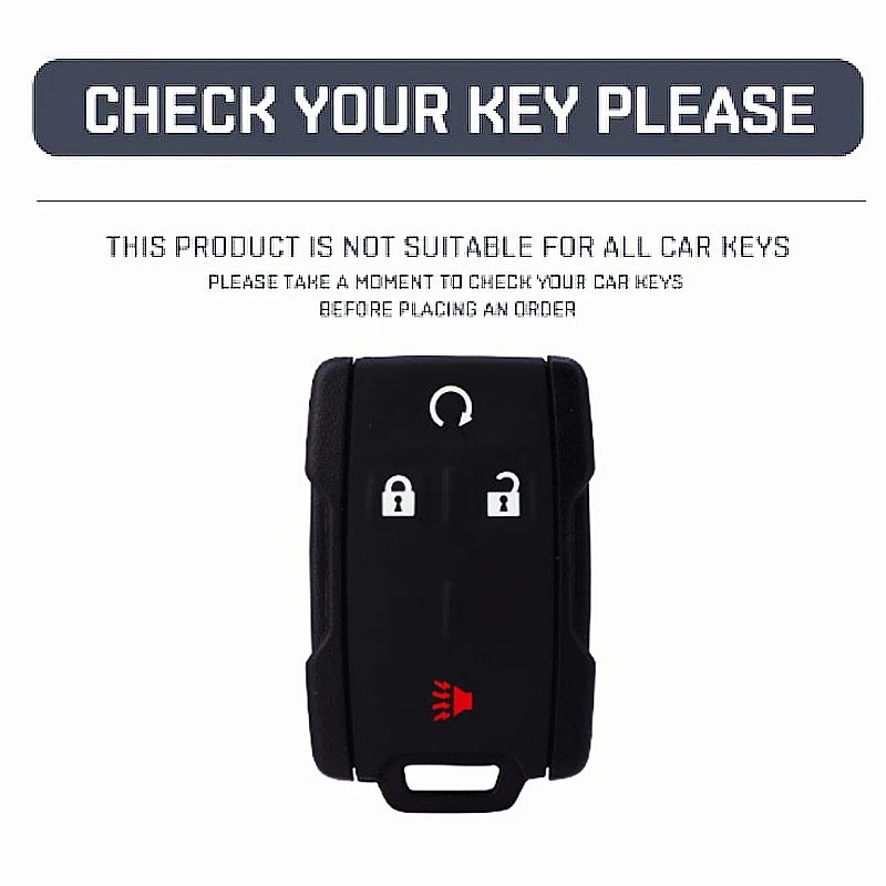 

For Chevy Colorado LT Silverado GMC Canyon Sle Sierra 3500HD 2016 2017 2018 Car Key Case Cover Shell Holder Keychain Protector