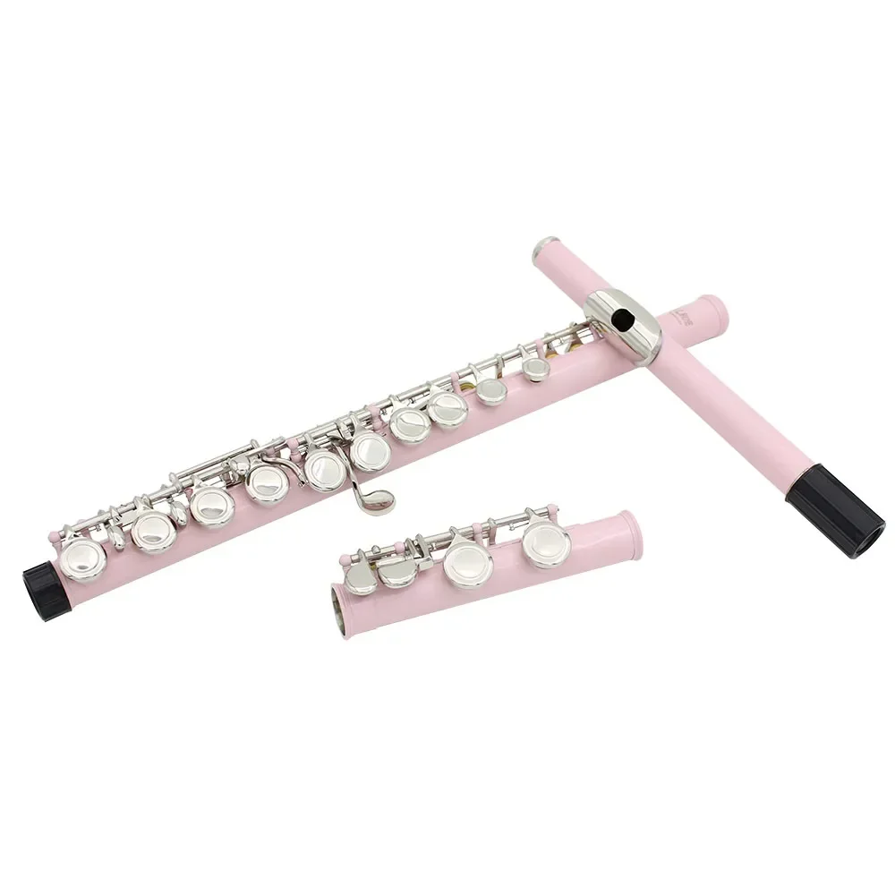 SLADE 16 Holes C Tone Flute With E Key Pink Professional Woodwind Instrument Closed Key Cupronickel Tube Flute Beginner Kit