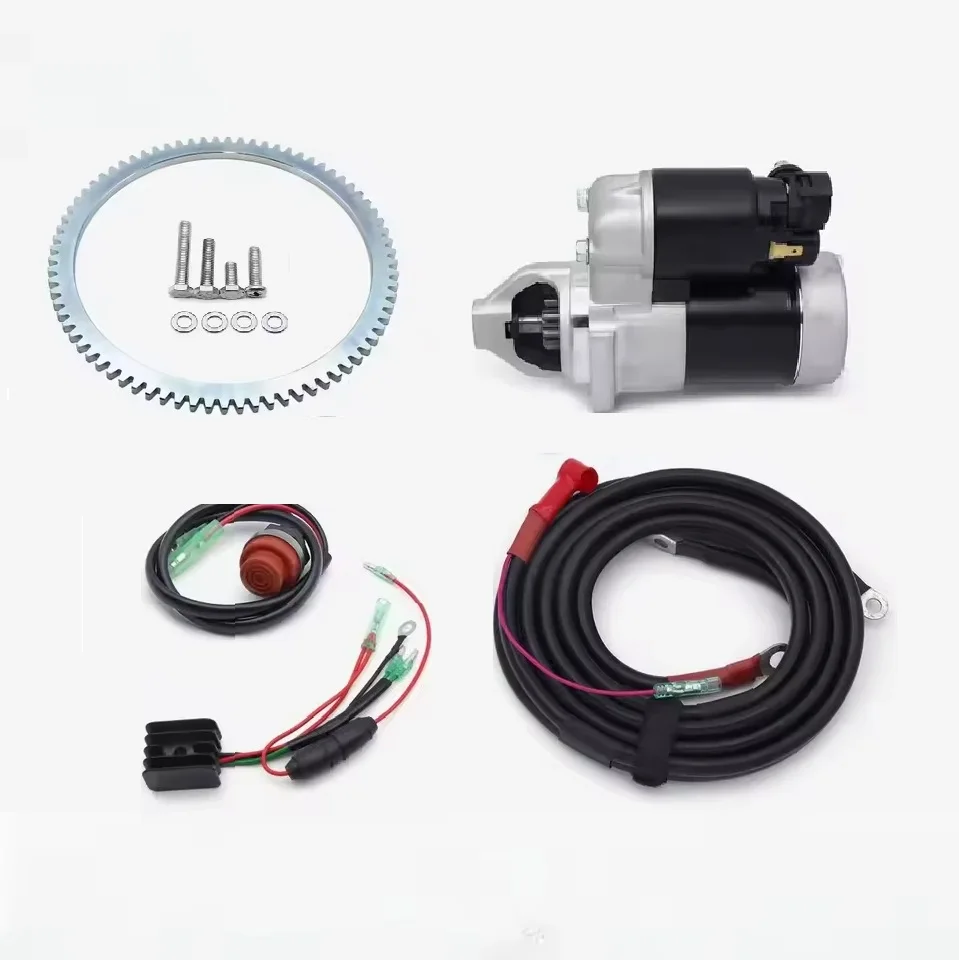 Electric Start Conversion Kit for Suzuki Outboard Motor DF20A DF15A DF9.9B 00995F 4-Stroke 20HP 15HP 9.9HP Flywheel Starter