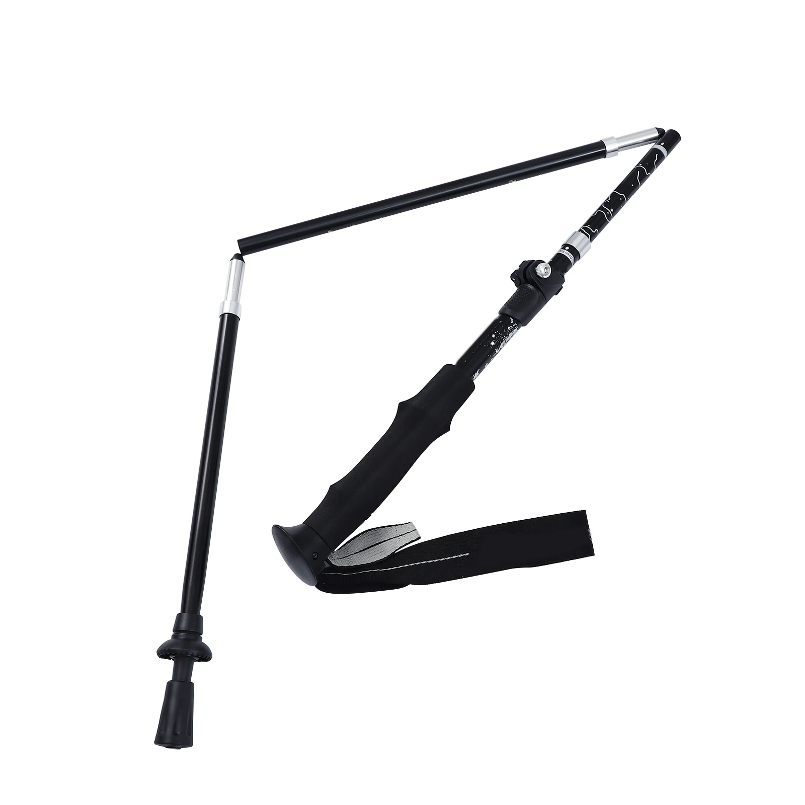 

Aluminum Alloy Trekking Pole 5-Section Adjustable Outdoor Hiking Walking Stick Ergonomic Design Lightweight Portable Foldable