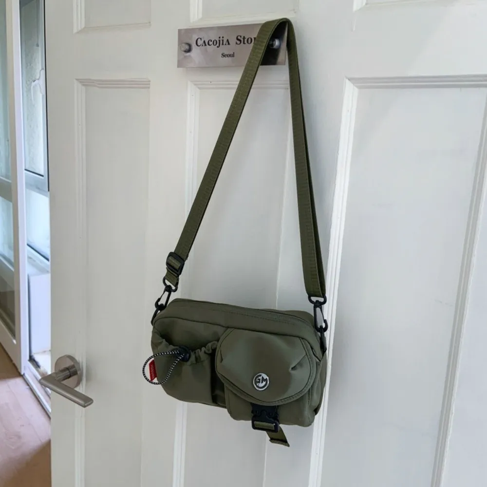 

Korean Solid Color Light Weight Bag Multipocket Adjustable Strap Nylon Cross Body Bag Casual Leisure Women's Handbags Outdoor