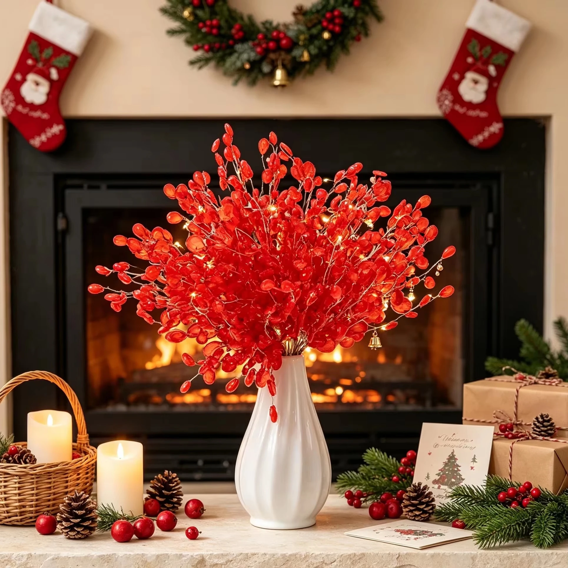 15/30 Pcs Artificial Crystal Acrylic Water Droplet Handmade Christmas Tree Fillers Accessory Home Table Garden Party Decorations