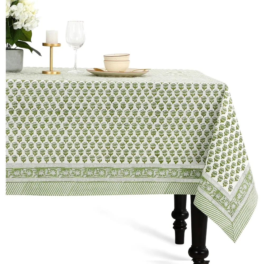 

CPC 100% хлопок 60x60 дюймов квадратная скатерть с индийским блочным принтом для свадьбы и летней барбекю