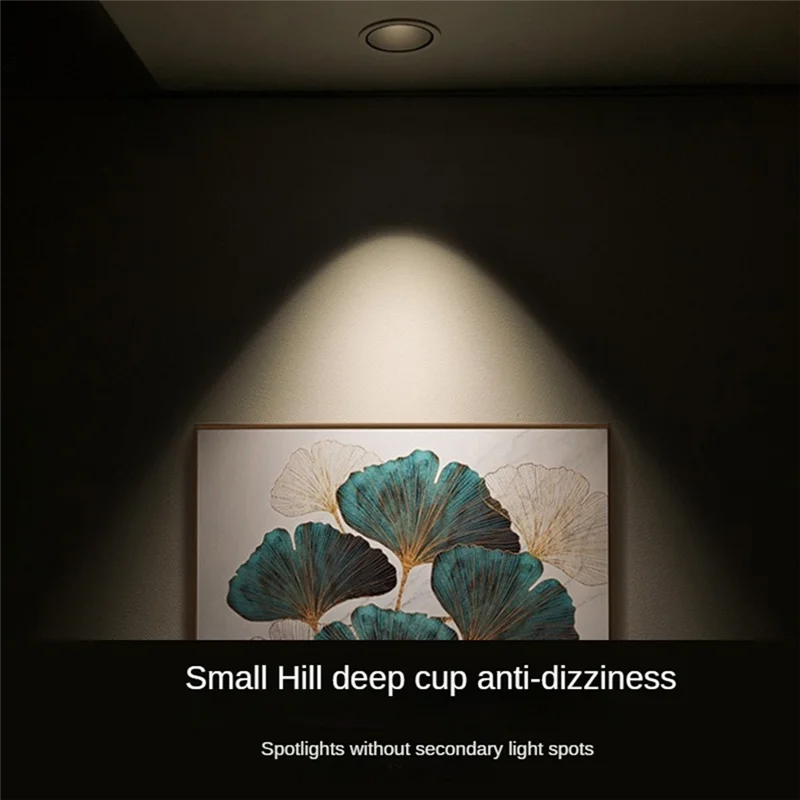 

1 Set Anti-Glare LED Spotlight Dimmable Recessed Downlight LED COB Spotlight 3500K