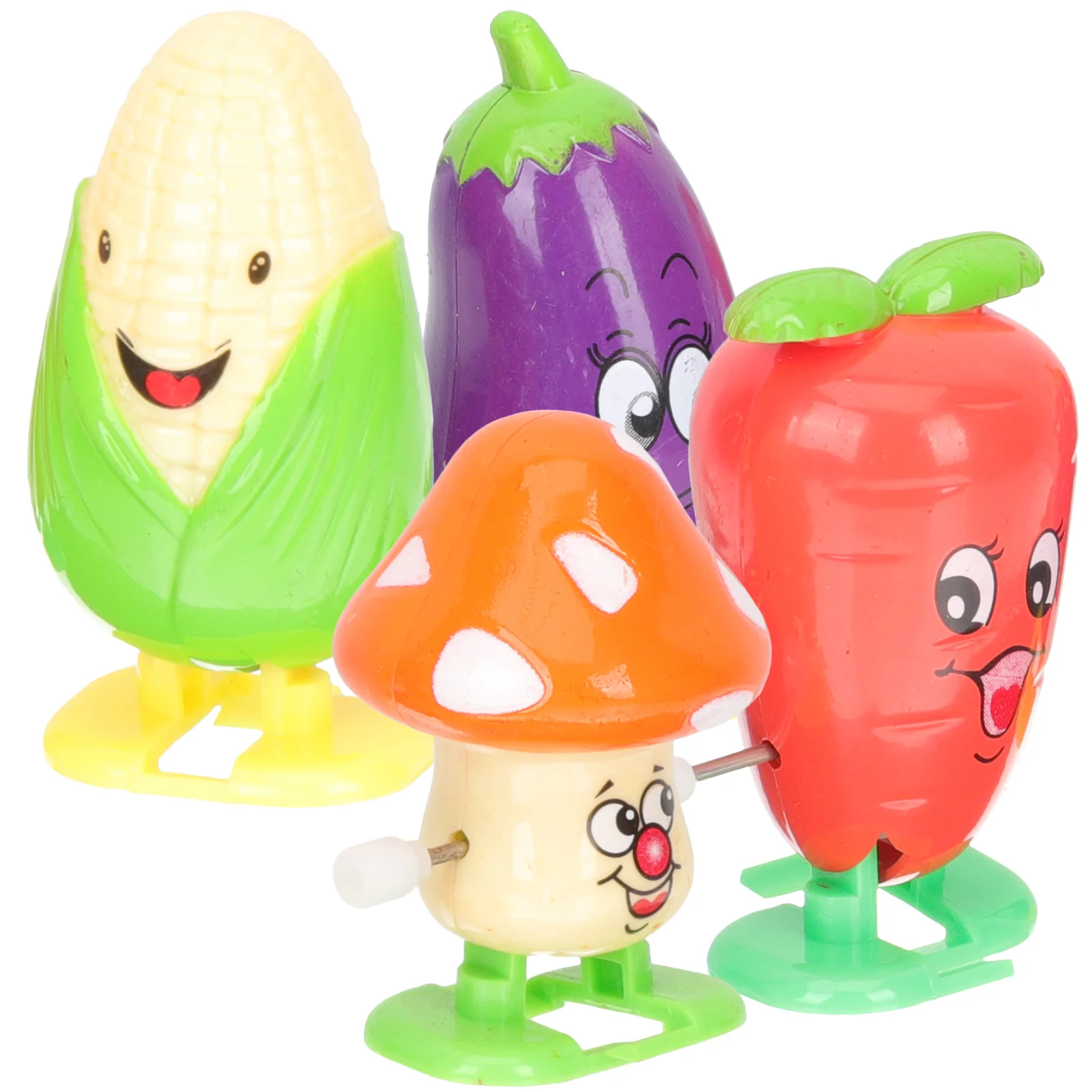 

4 Pcs Holiday Decorations Kids Vegetable Toys Elements Wind-up Funny for Children Cute Clockwork Party Prank Children’s