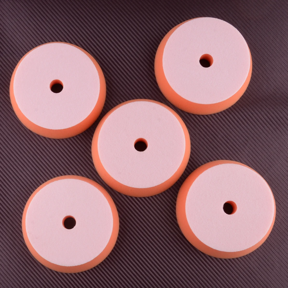 

5Pcs Orange 6" Sponge Polishing Waxing Buffing Pads Kits Fit for Car Polisher Tool New