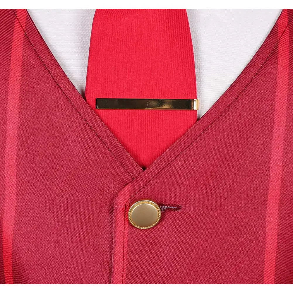 TV Hell Inn 2 Alastor Hotel Cosplay سترة حمراء البدلة زي الملابس مجموعة قميص التعادل كليب موحدة هالوين لعب الأدوار كرنفال الطرف