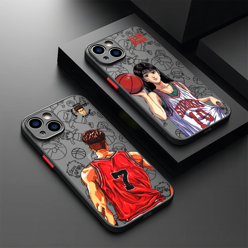 Etui na telefon Hot Blood Anime Slam Dunks do Xiaomi Redmi Note 13 12 11 10 10C 10X 9 9A 9T 9C 8 7 Pro Plus 5G Matte Clear Cover