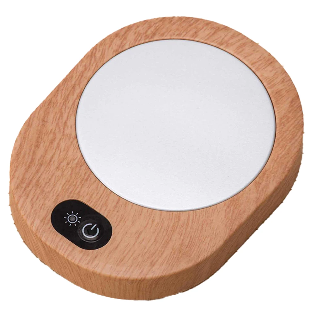 USB Electric Cup Warmer with On/Off Display and Gravity Activation for Coffee Tea Hot Beverages in Home Office Settings