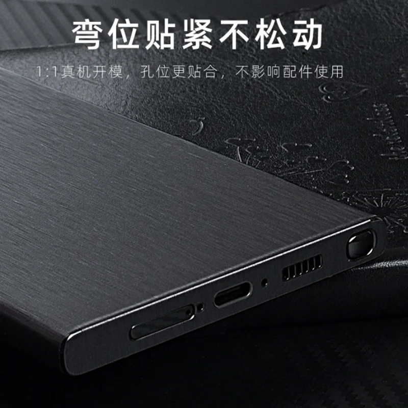2026 New 3D Metal Brushed Full Coverage Matte Film Back Film For Samsung S26 S25 S24 S23 S22 Ultra S24 S23 S22 Plus Back Sticker
