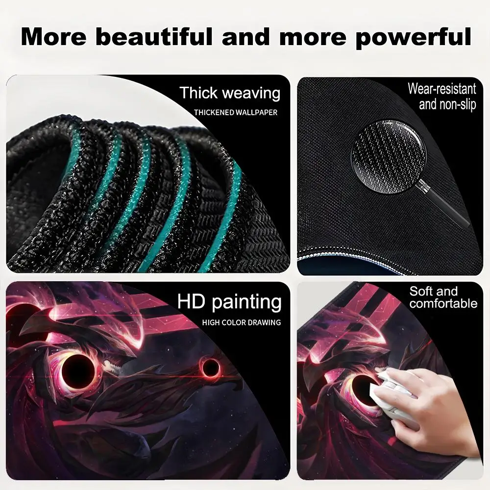 Aatrox Ahri Akali Mouse Pad Cartoon Lockedge Large Gaming Pad Computer Gamer Keyboard Mouse Mat Desk Mousepad for PC Desk Pad