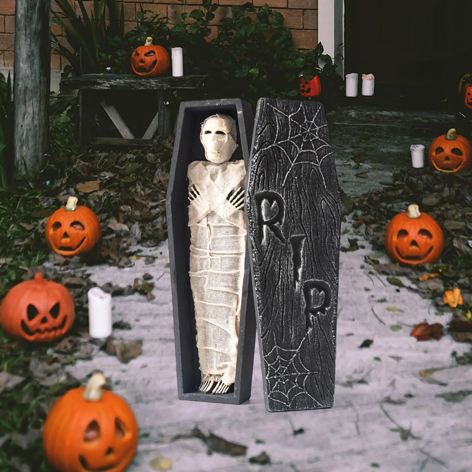 تمثال التابوت ديكور الهالوين ديكور الحفلات زاحف KTV الحلي الحديقة #2