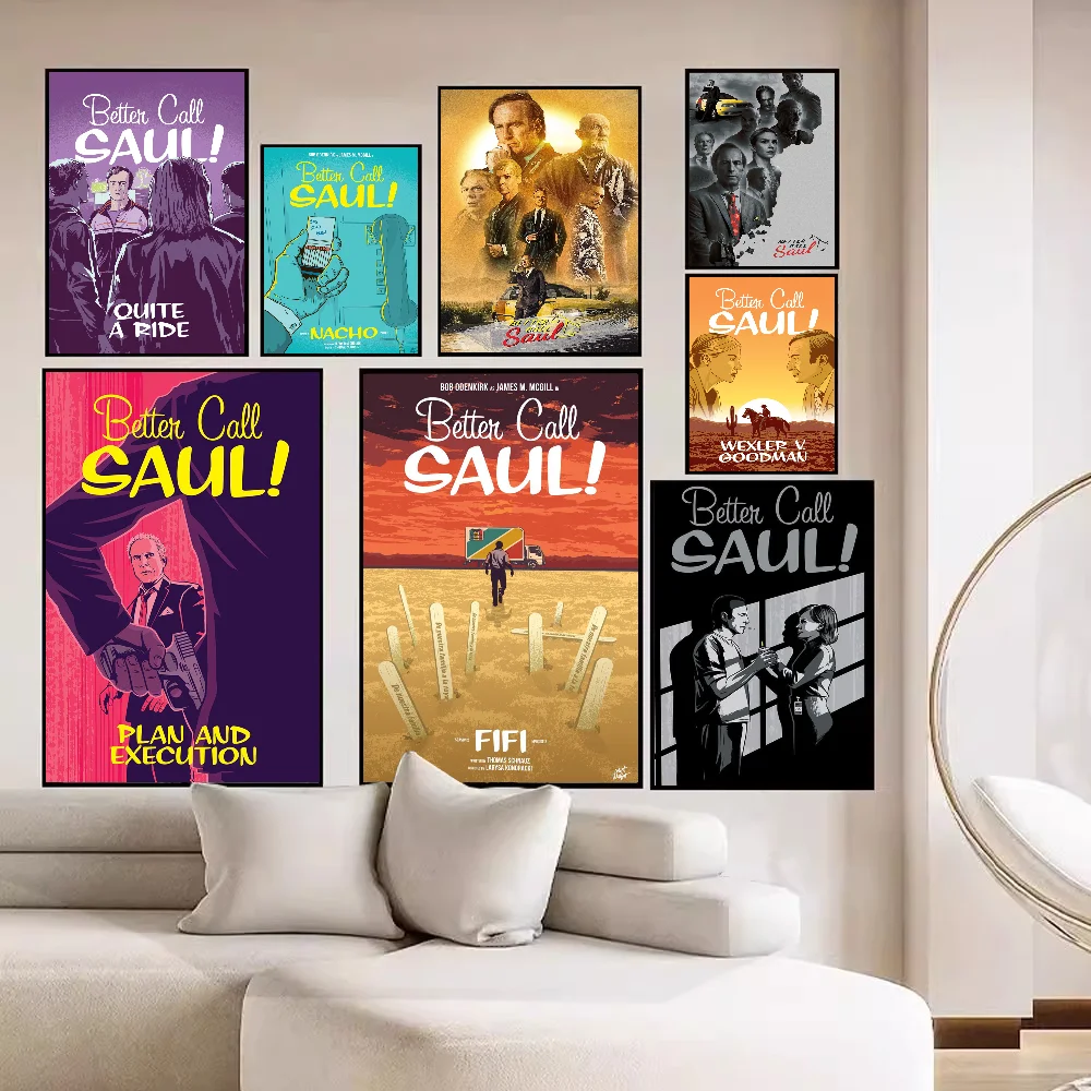 Better Call Saul Whitepaper Poster Waterproof Paper Sticker Coffee House Bar Aesthetic Art Wall Painting