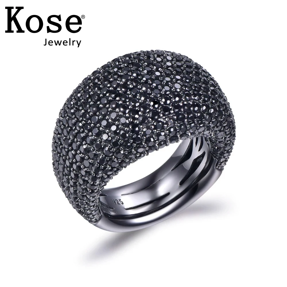 

Kose Genuine 925 Sterling Silver Sparkling Crystal Diamond CZ Engagement Ring Noble Wedding Spinel Fine Jewelry Women Gifts