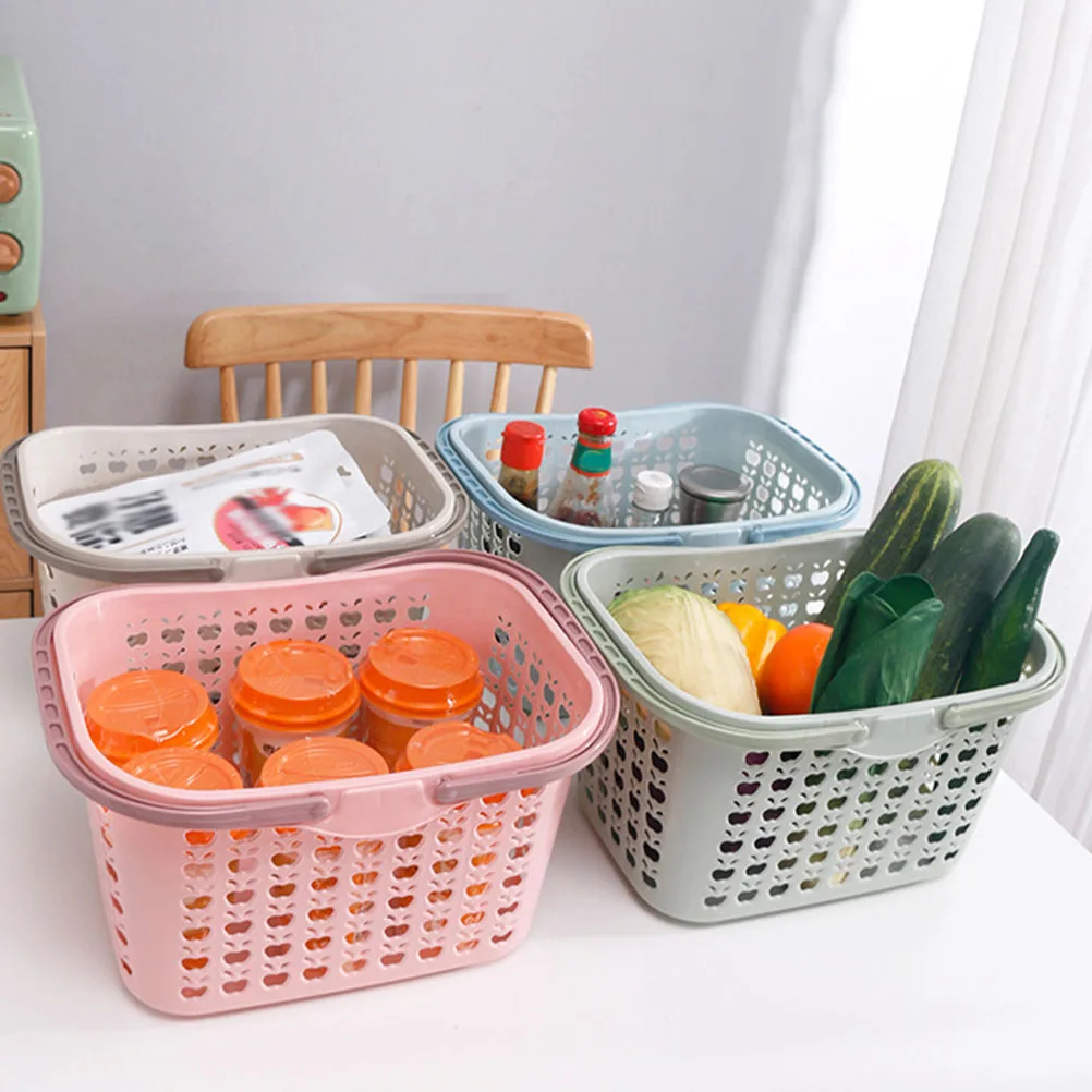 

Fruit Picking Basket Plastic Storage Bins Collapsible Toy Vegetable Basket Home Supermarket Desk Lightweight Durable Smooth Gift