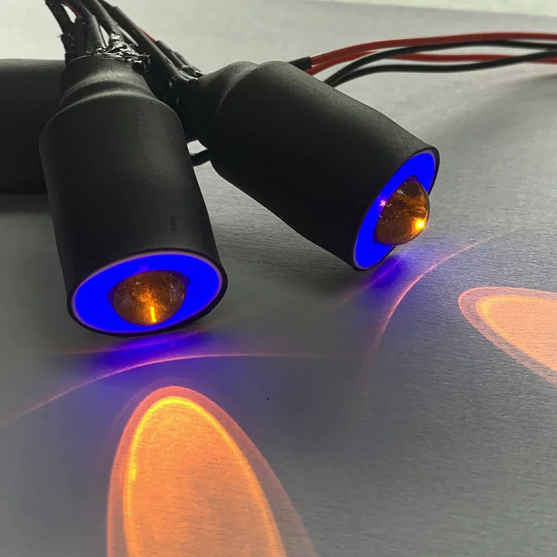 Newly Designed Angel Eye LED Light with Two Distinct Colors Inside and Outside for 1/10 RC Crawler Car Traxxas SCX10 DIY Parts