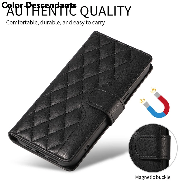 NewLuxury Rhombus Wallet Case For SamsungGalaxy A73 5G A53 A33 A23 A13 A03Leather Crossbody Lanyard 3 Card Slot Flip Cover Funda