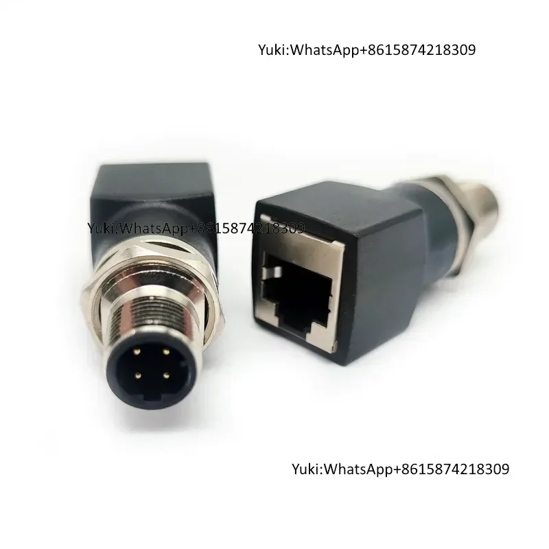 High-Speed M12 to RJ45 Gigabit Ethernet Adapter 4-Pin 8-Pin A-Code IP67 Waterproof Custom Cable Harness for Industrial