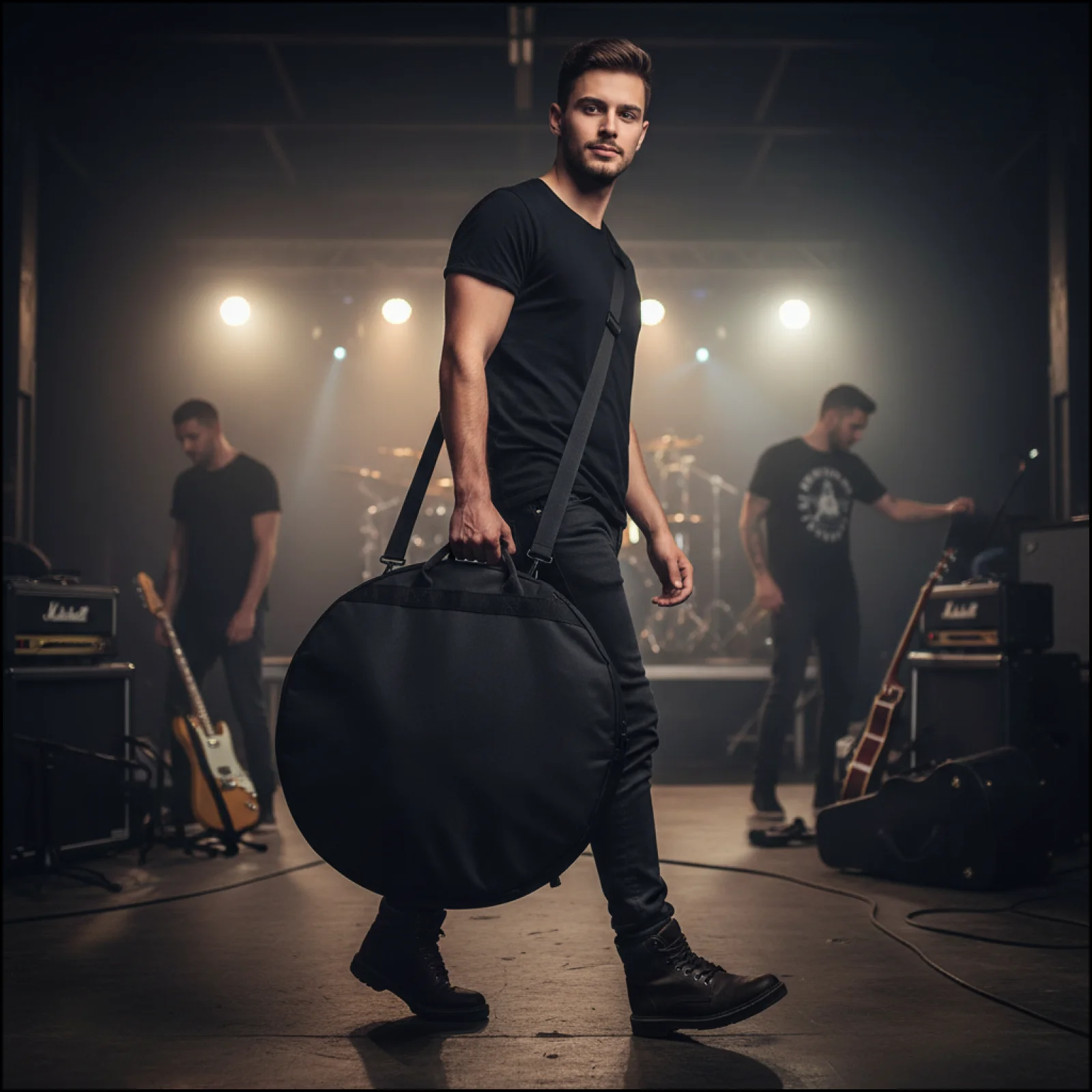 

Сумка для тарелок (барабанных) инструментов из оксфордской ткани, черная, с ручкой и ремнем, для барабанщиков и занятий в группе