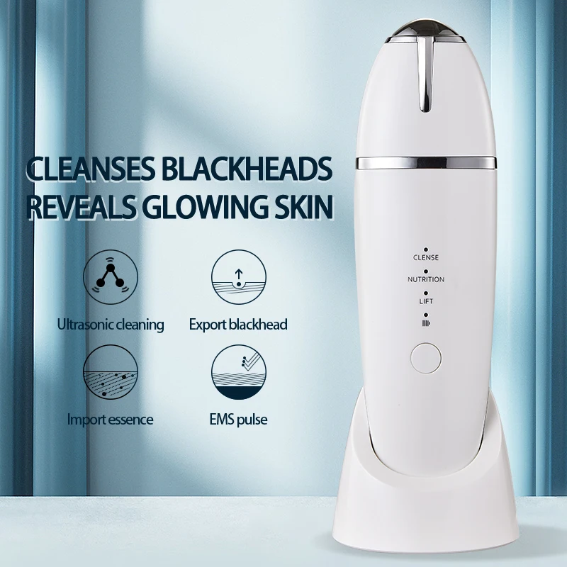 scrubber-ultrasonico-per-la-pelle-con-base-di-ricarica-luce-blu-lenitiva-multifunzione-rimozione-punti-neri-e-pelle-morta-estrattore-di-pori-siero