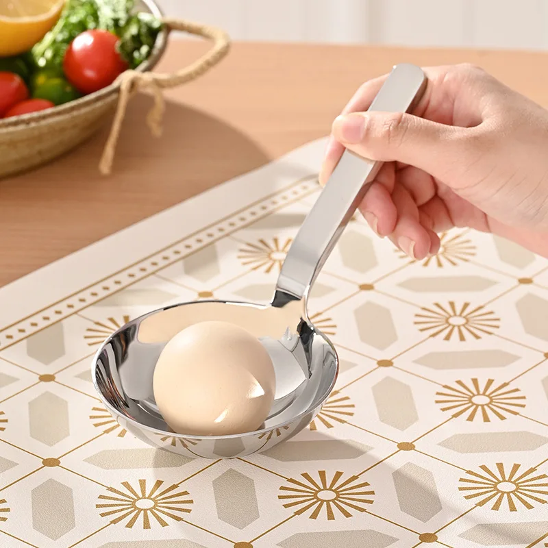 Thickened Short Handle Large Spoon Creative Stainless Steel Soup Spoon Household Tableware for Hotel Restaurant