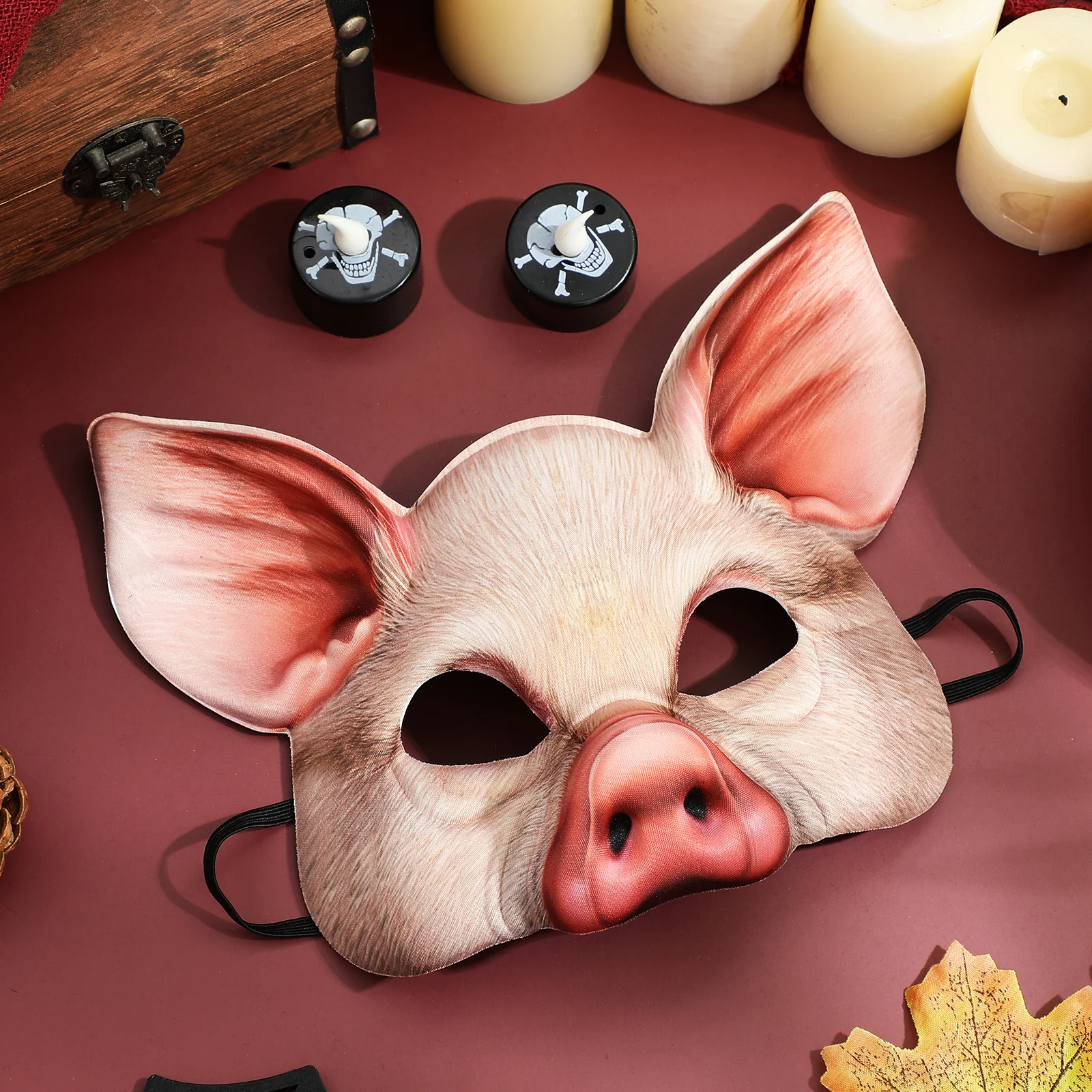 의상 파티를위한 할로윈 동물 마스크 드레스 얼굴 사진 소품 얼굴 가장 무도회 Eva 어린이 성인