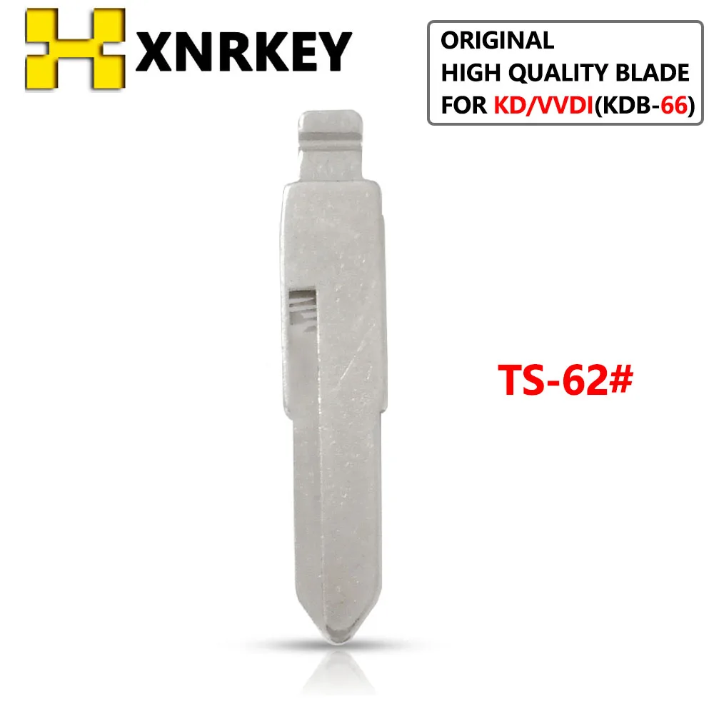 

XNRKEY KDB-66 Original High Quality Car Metal Blank Uncut Blade Key Blade #TS-62 for KD/VVDI Remote Key