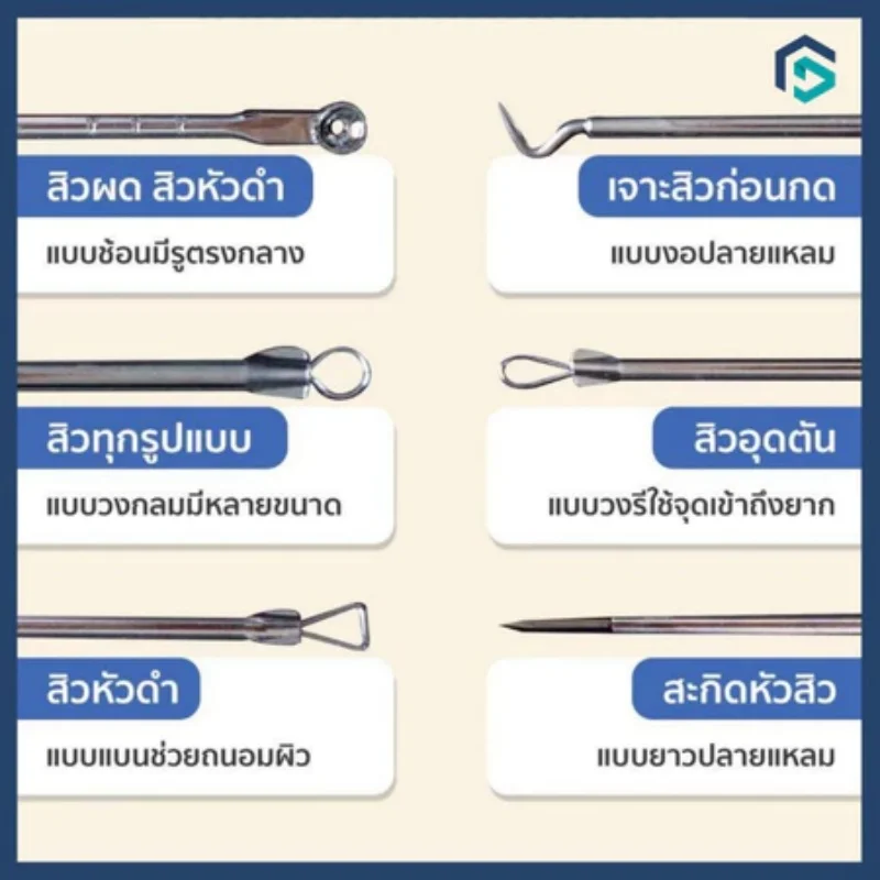 にきび除去ツール 8 個セット - ステンレススチールの傷とニキビ抽出ツール - すべての肌タイプ用スクイーザーセット