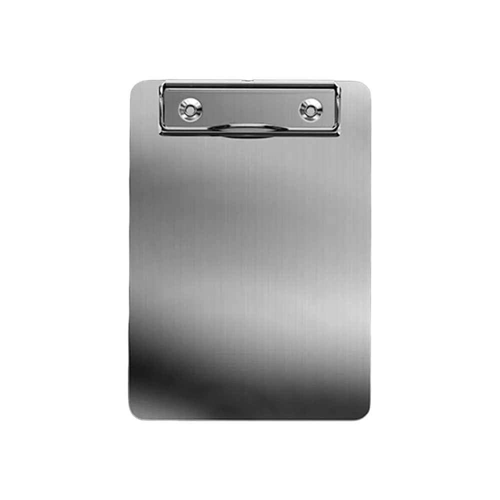 

Stainless Steel A4/A5 File Folder Gold/Silver Multifunction Test Paper Storage Folder Hard Memo Clip Board Clips Restaurant