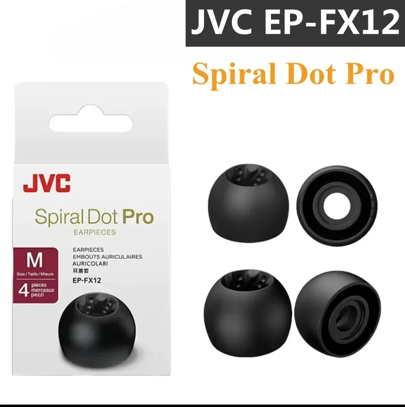 JVC Spiral Silicone Eartips for JVC EP-FX12 Spiral Dot Pro Spiral Convex Concave Point Earplug Cover FW1000T Ear Tips